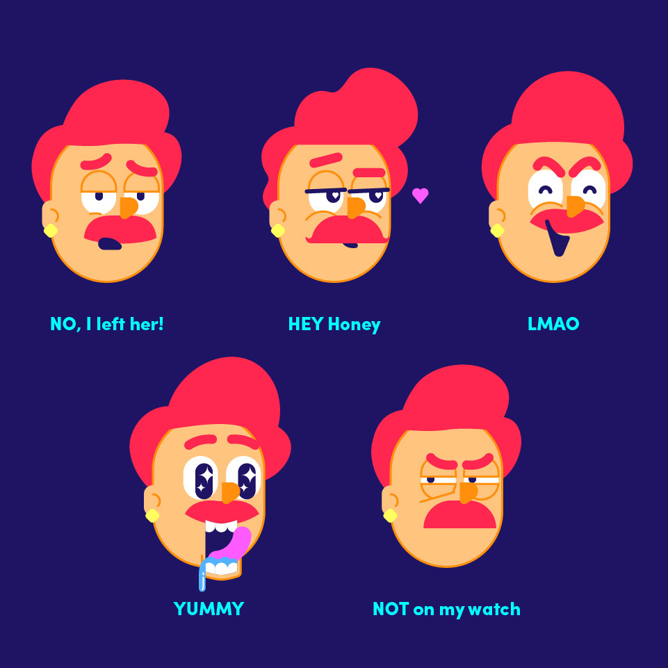 4 facial expressions