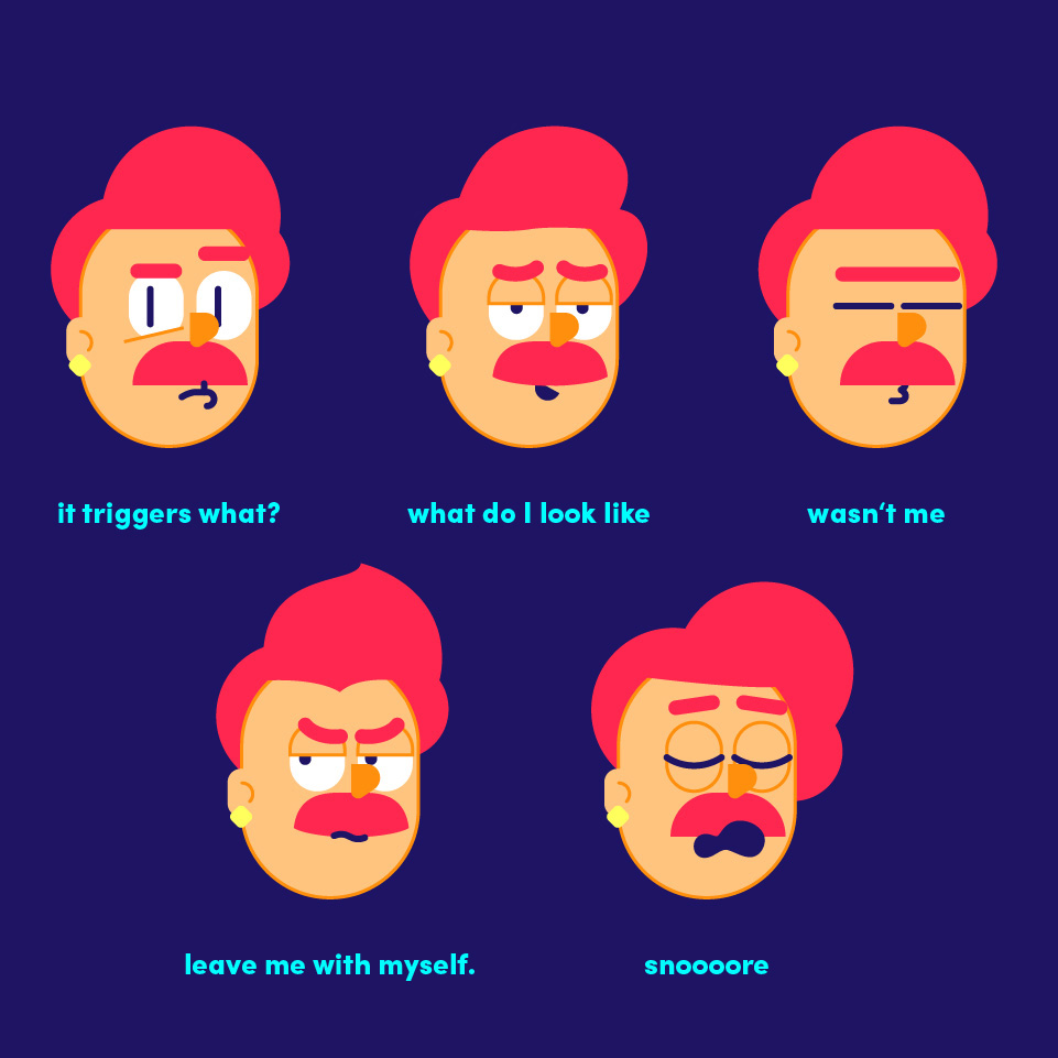 4 facial expressions